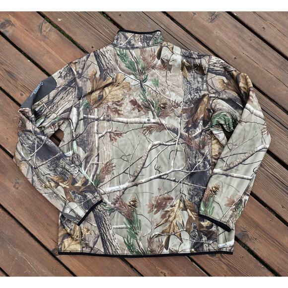 Real Tree Gander Mountain AP 1/4 Zip Pullover Men’s Size Large Camo Zip Pockets - Picture 8 of 8